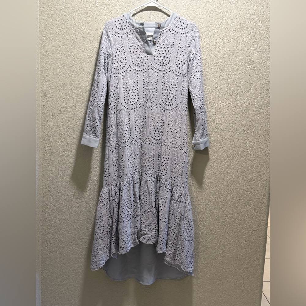 Dainty Jewells Lace Long Sleeve Eyelet Dress